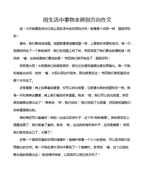 用生活中事物来辨别方向作文