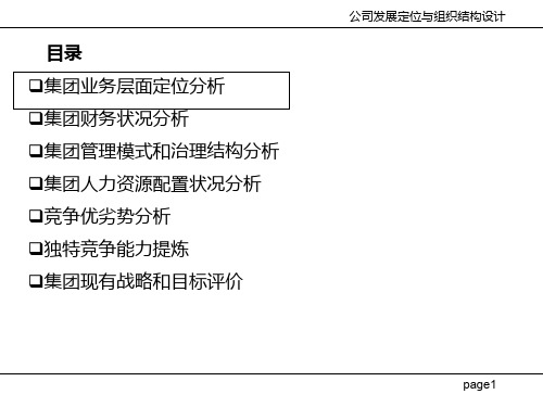 公司发展定位与组织结构设计课件(PPT 97页)