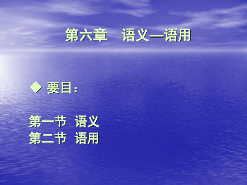 概论第6章语义-语用1-1材料