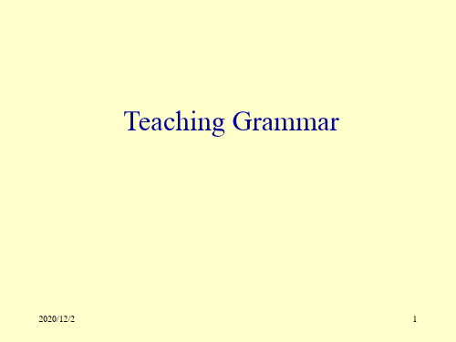 Teaching Grammar 语法教学 ppt课件