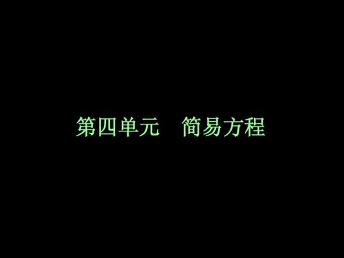 简易方程(二)