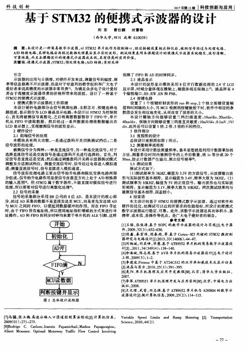 基于STM32的便携式示波器的设计