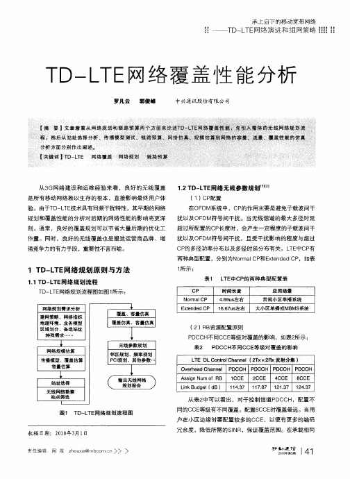 TD—LTE网络覆盖性能分析