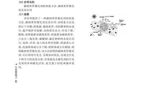 碳纳米管催化剂的制备方法、碳纳米管催化剂及其应用