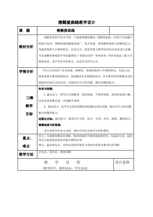 最新人教版九年级化学下册《九单元 溶液  单元复习》精品课教案_39