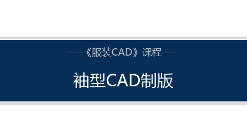 袖型CAD制版课件(共17张PPT)《服装CAD》同步教学(中国纺织出版社)