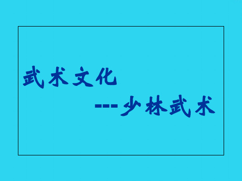 【全面版】少林武术ppt - 嵩山少林武术职业学院PPT文档