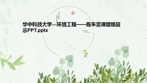 华中科技大学---环境工程——陈朱蕾课题组展示PPT