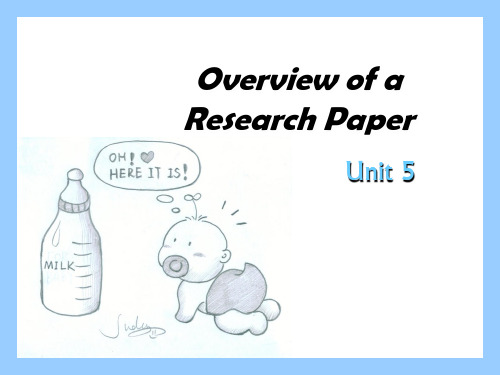 Unit5英语写作课件overview of a research paper