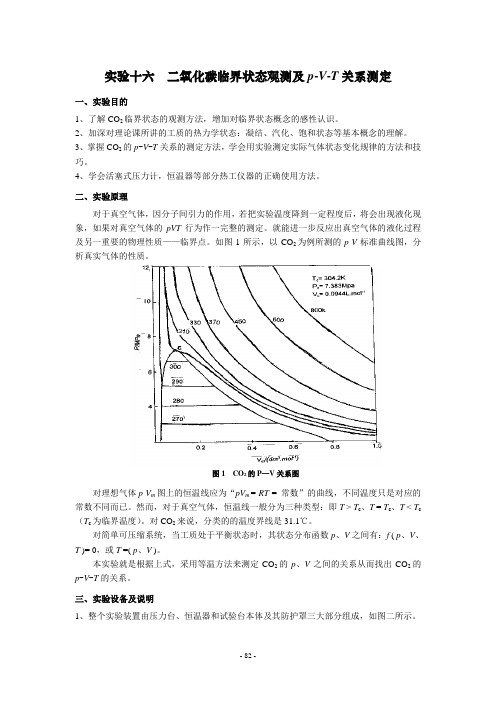 实验十六  二氧化碳临界状态观测及p