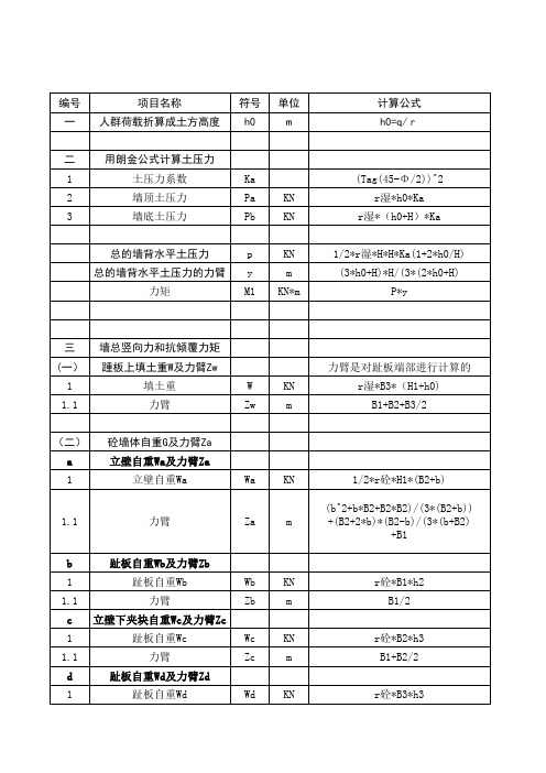 堤防悬臂式挡土墙计算书4.5米