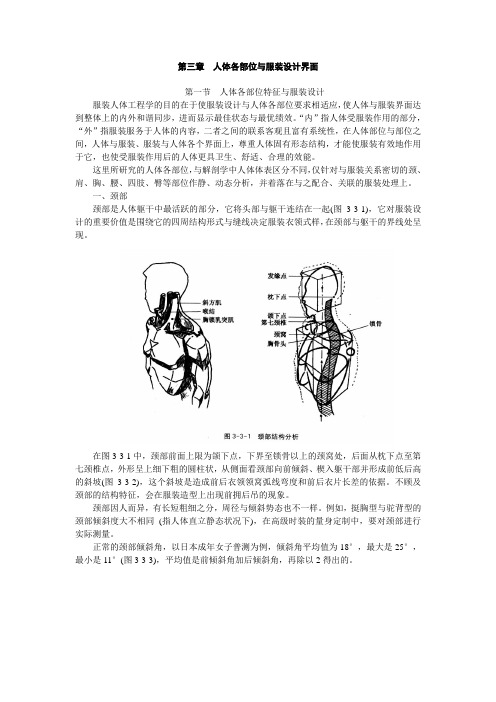 人体各部位与服装设计界面