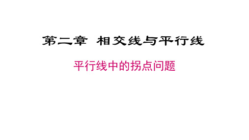 平行线中的拐点拐角问题专题 ppt课件