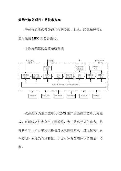 天然气液化项目工艺技术方案