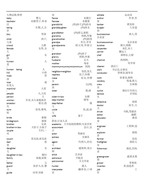 2018高考英语单词3500分类记忆