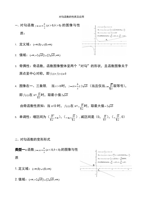 (完整版)对勾函数详细分析