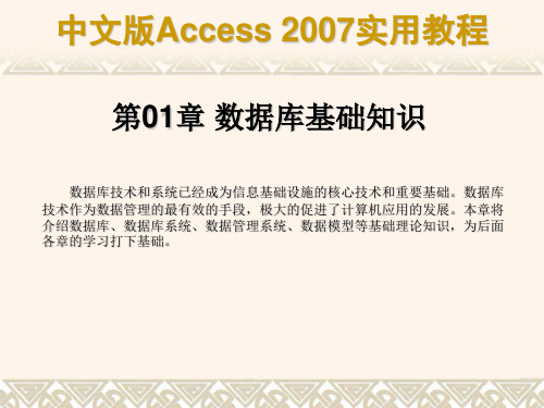 中文版Access2007实用教程