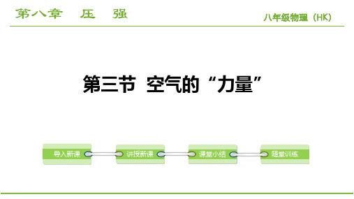 沪科版八年级物理下册《空气的“力量”》压强PPT精品课件