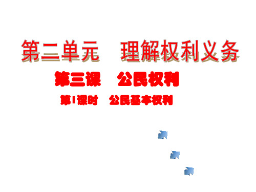 人教版八年级道德与法治下册3.1公民基本权利(共28张PPT)