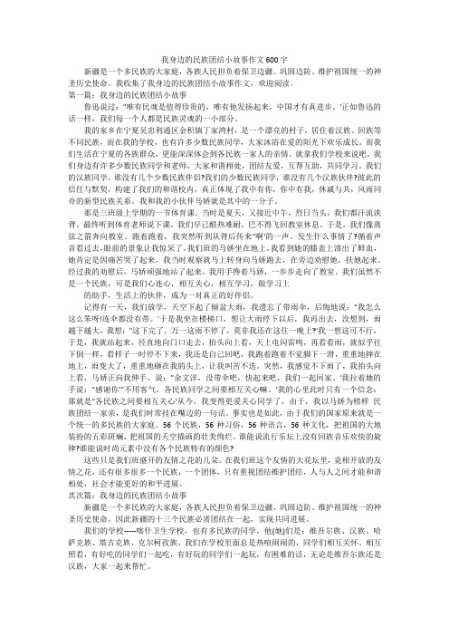 我身边的民族团结小故事作文600字