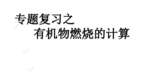 2020中考化学专题复习之有机物燃烧的计算(21张PPT)