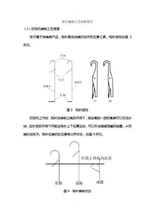 袜子编制工艺流程简介