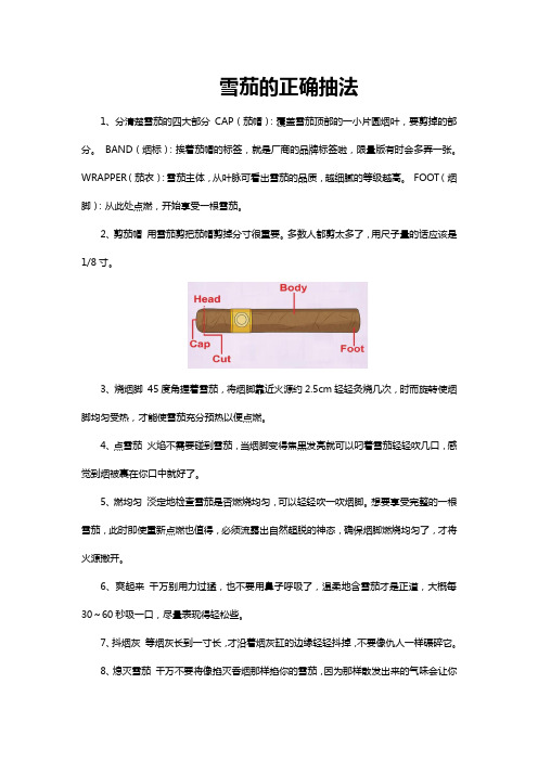 科普-雪茄的正确抽法及其礼仪