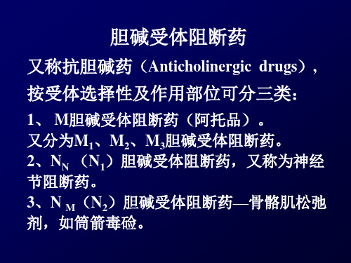 第八、九章 M胆碱及N胆碱受体阻断药