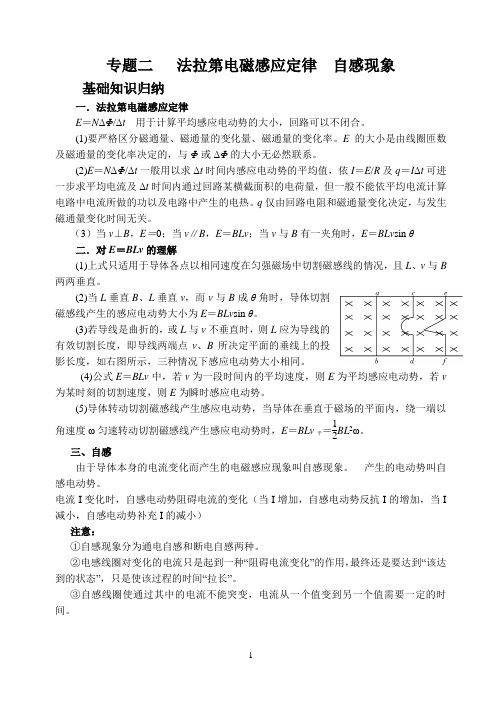 法拉第电磁感应定律自感现象