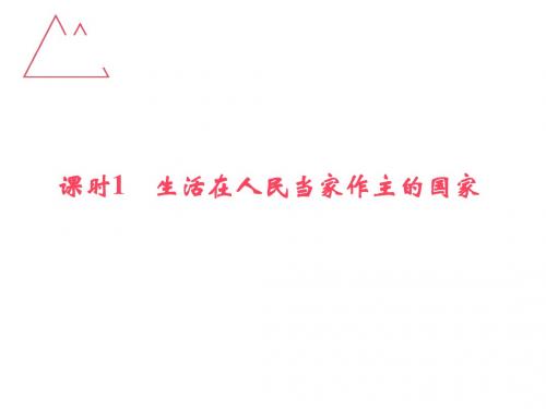 2017版高考政治一轮复习课件必修二第一单元课时1生活在人民当家作主的国家.ppt