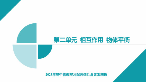 2025年高中物理复习配套课件含答案解析  实验二 探究弹簧弹力与形变量的关系