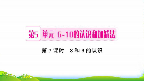 新人教版一年级数学上册第5单元6_10的认识和加减法(第7课时8和9的认识)习题课件