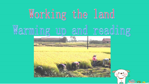 高中英语人教版必修四Book_4Unit_2_working_the_land_warming_up_and_readingppt课件