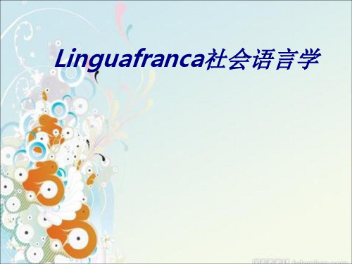 Linguafranca社会语言学PPT培训课件