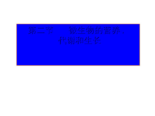 微生物的营养、代谢和生长ppt