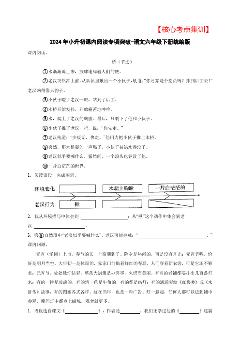 2024年小升初【核心考点集训】课内阅读专项突破-(含答案)