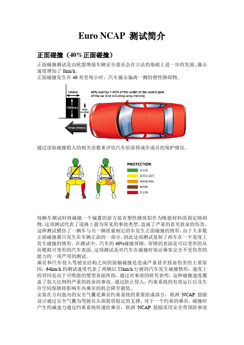 Euro-NCAP汽车碰撞测试官网说明(中文)