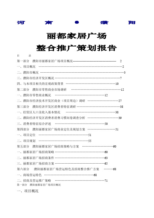 河南濮阳市丽都家居广场策划方案