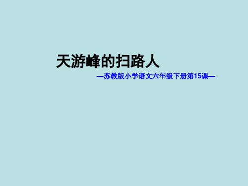 (苏教版)语文六年级下册：5.15 天游峰的扫路人 课件 (1) (共17张PPT)