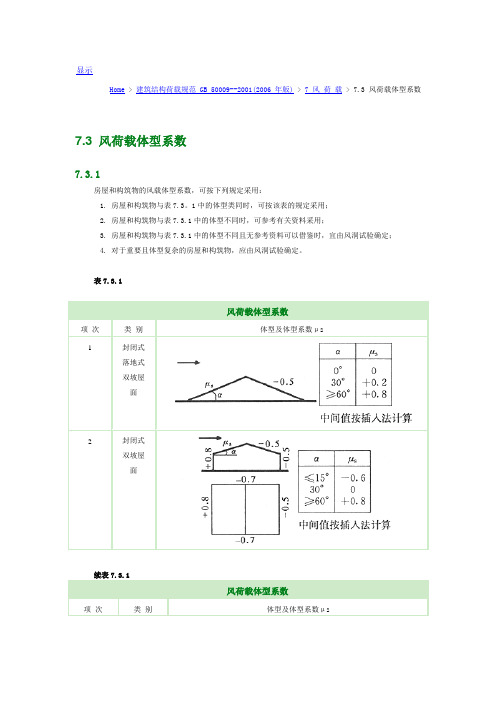 风载体型系数