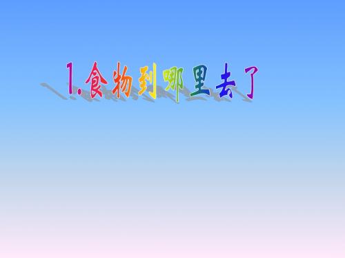 青岛版科学五年级上册第6课《食物到哪里去了》ppt课件2