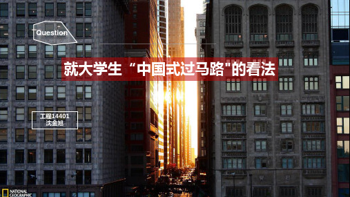 大学生中国式过马路看法