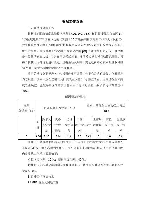 磁法工作方法