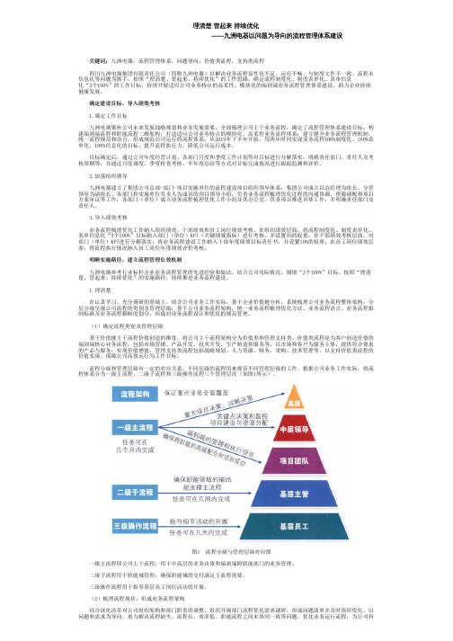 理清楚 管起来 持续优化——九洲电器以问题为导向的流程管理体系建设