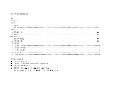 某广场前期营销策划报告