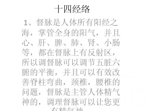 十二经络养生