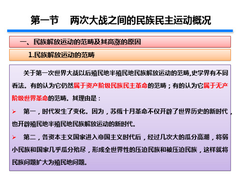 两次大战之间的民族民主运动