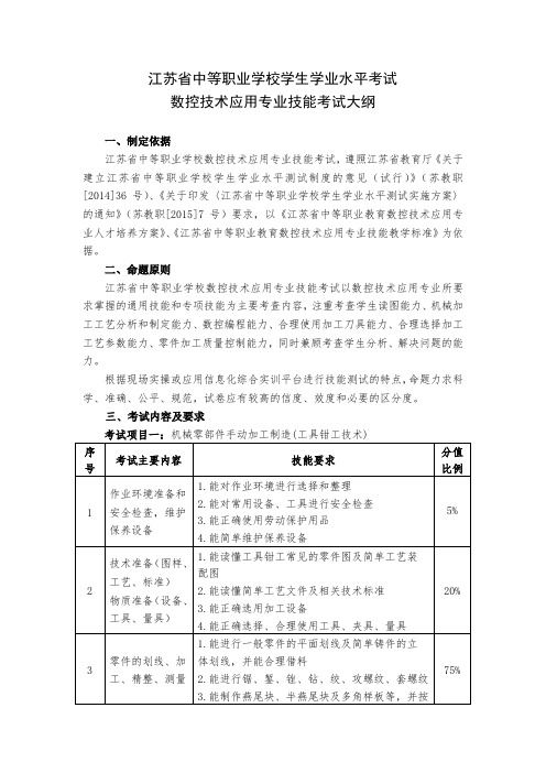 江苏中等职业学校学生学业水平考试