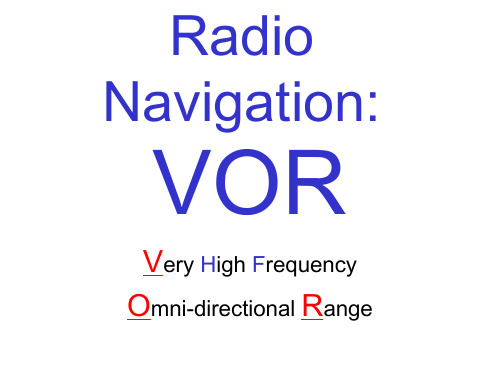 仪表等级飞行员理论培训stage1-107 VOR