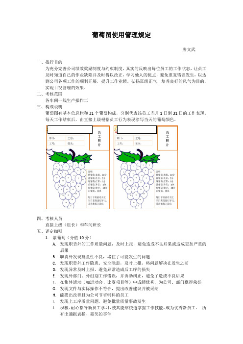 绩效考核葡萄图实行方案